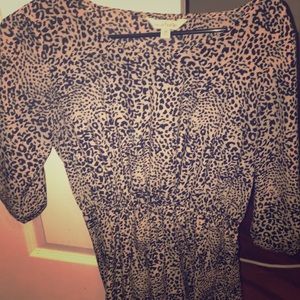 Animal Print long sleeve dress